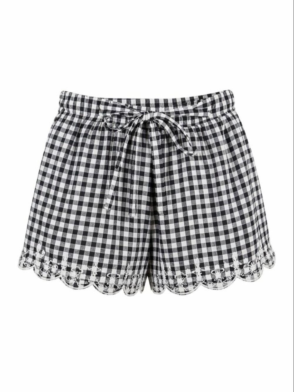 BLU PERRY Checked Cotton Shorts